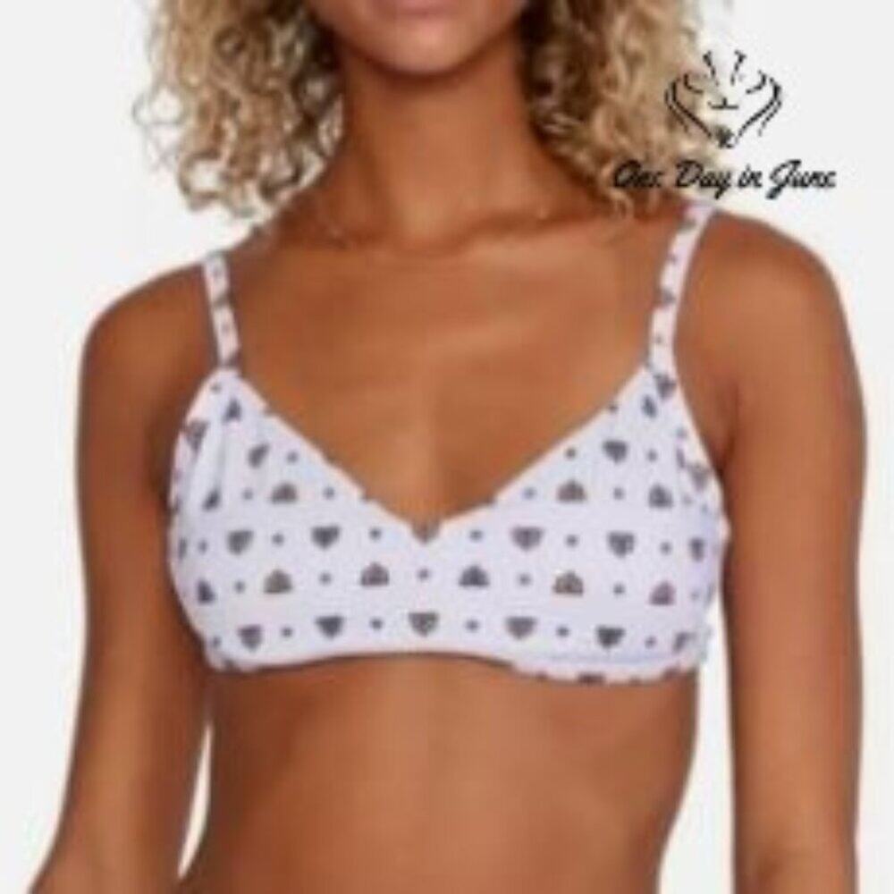RVCA Foulard Underwire Bikini Top Lavender Geometric NWT $58 Size L